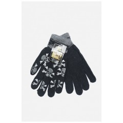 Перчатки подростковые для мальчика черного цвета на 12-15 лет 152827L