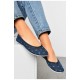 Балетки женские темно-синего цвета Текстиль 156475L