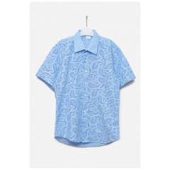 Сорочка дитяча хлопчик синього кольору 160320L