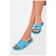 Шльопанці піна жіночі бірюзового кольору 163232L