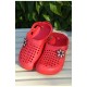 Кроксы детские для девочки красного цвета 165368L