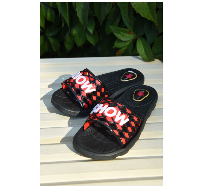 Шльопанці дитячі хлопчик чорного кольору 165377L