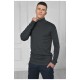 Гольф чоловічий на флісі темно-сірого кольору 166675L