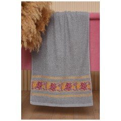 Рушник для обличчя махровий сірого кольору 168180L