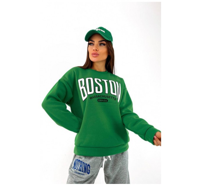 Худые женское на флисе зеленого цвета 168903L