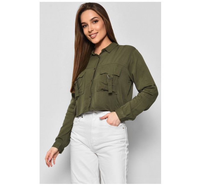 Рубашка женская хаки цвета 168952L