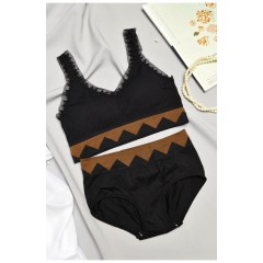 Комплект женский черного цвета чашка В 169576L Комплект женский черного цвета чашка В 169576L