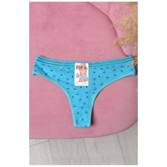Женские стринги с принтом бирюзового цвета 169789L