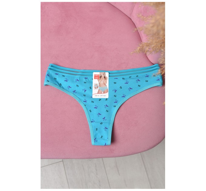 Женские стринги с принтом бирюзового цвета 169789L