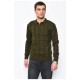 Светр чоловічий кольору хакі акриловий 169909L