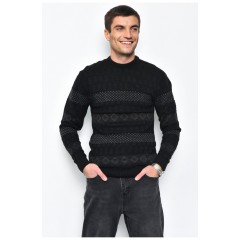 Светр чоловічий чорного кольору акриловий 169914L