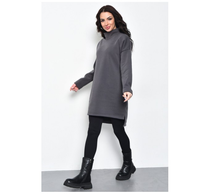 Женская туника на флисе графитового цвета 170566L