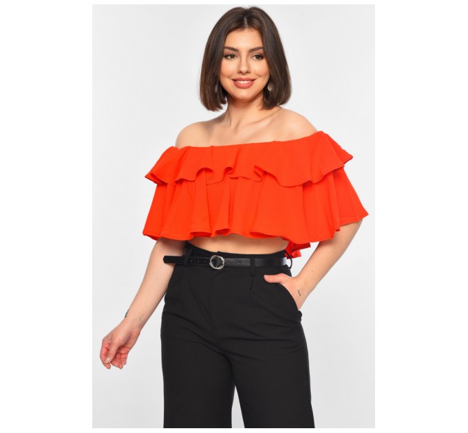 Блуза-топ женская красного цвета 170806L