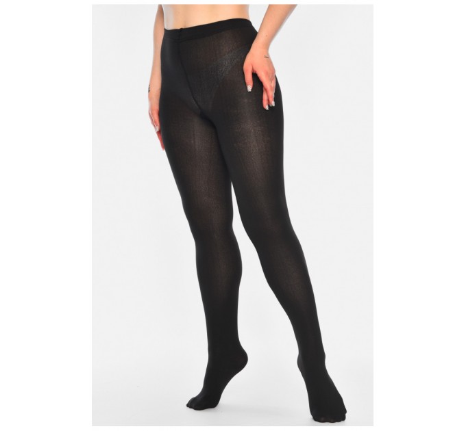 Колготы женские на флисе черного цвета 172635L