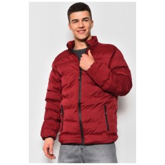 Куртка мужская демисезонная бордового цвета 173357L Куртка мужская демисезонная бордового цвета 173357L