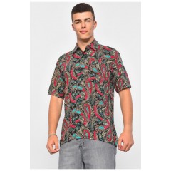 Сорочка чоловіча напівбатальна чорного кольору 175063L