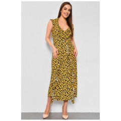 Сарафан жіночий чорного кольору в квітковий принт 175127L