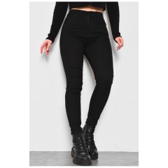 Джинси жіночі звужені чорного кольору 175453L