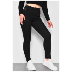 Джинсы женские зауженные черного цвета 175463L Джинсы женские зауженные черного цвета 175463L