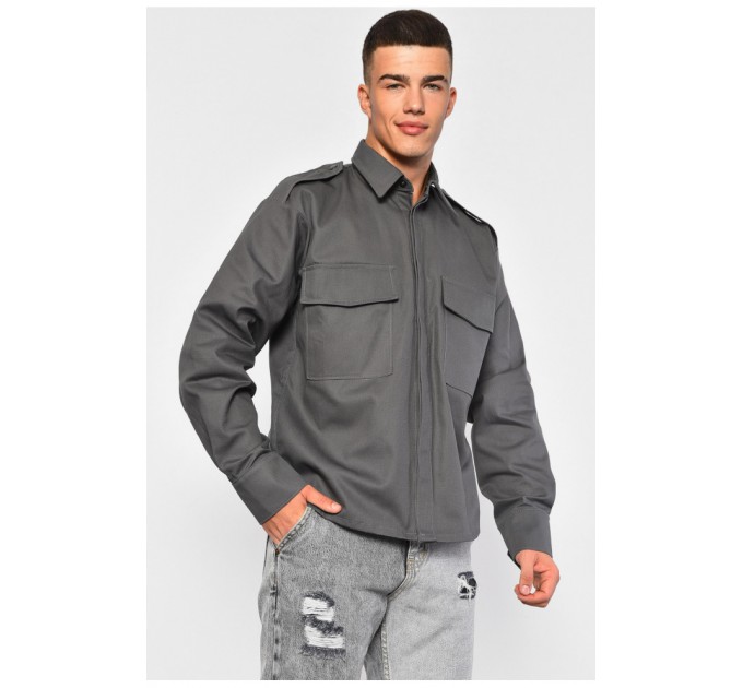 Рубашка мужская серого цвета 175766L