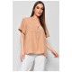 Женская блузка с коротким рукавом бежевого цвета 176214L