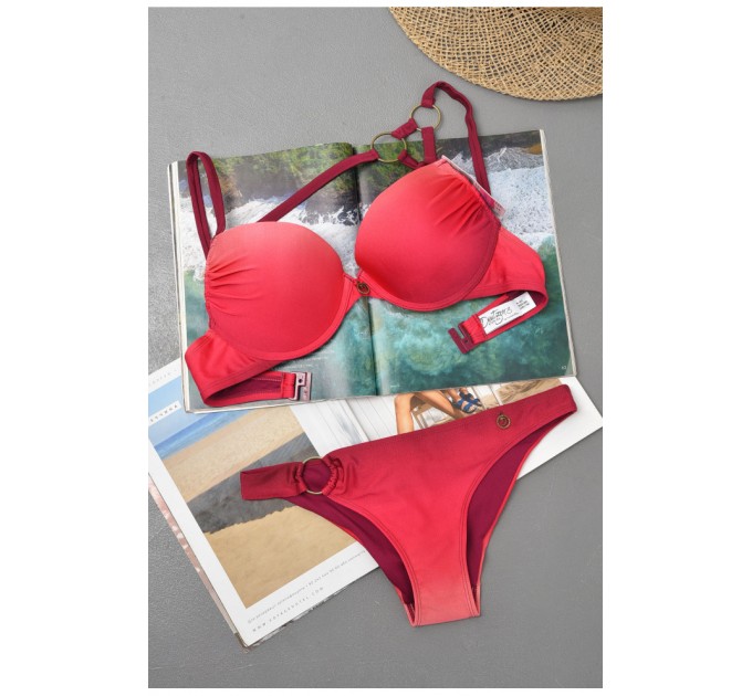 Женский купальник розового цвета чашка F 176468L