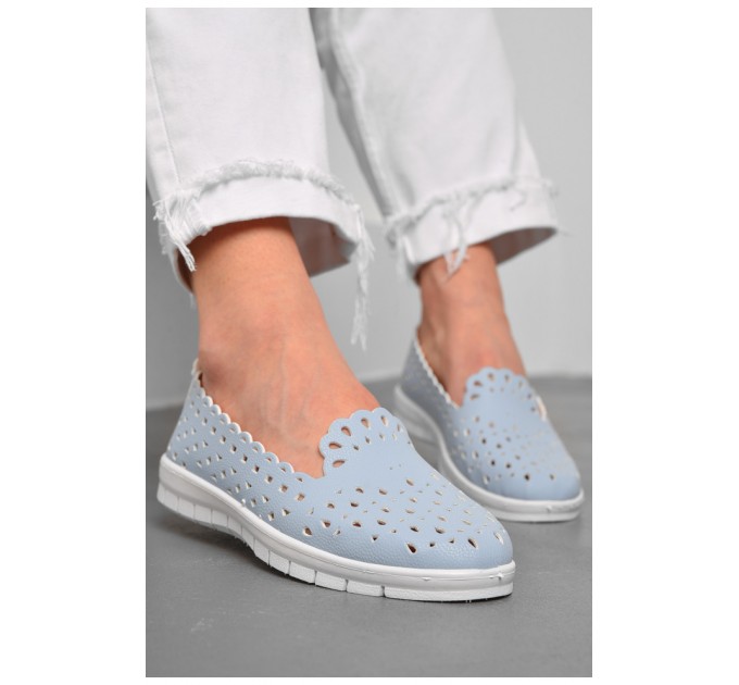 Мокасини жіночі блакитного кольору 177142L