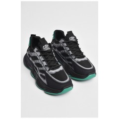 Кросівки чоловічі чорного кольору на шнурівці 177200L