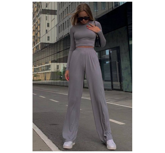 остюм жіночий сірого кольору 177319L