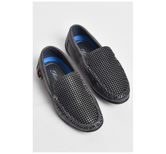 Туфли детские для мальчика серого цвета 177576L