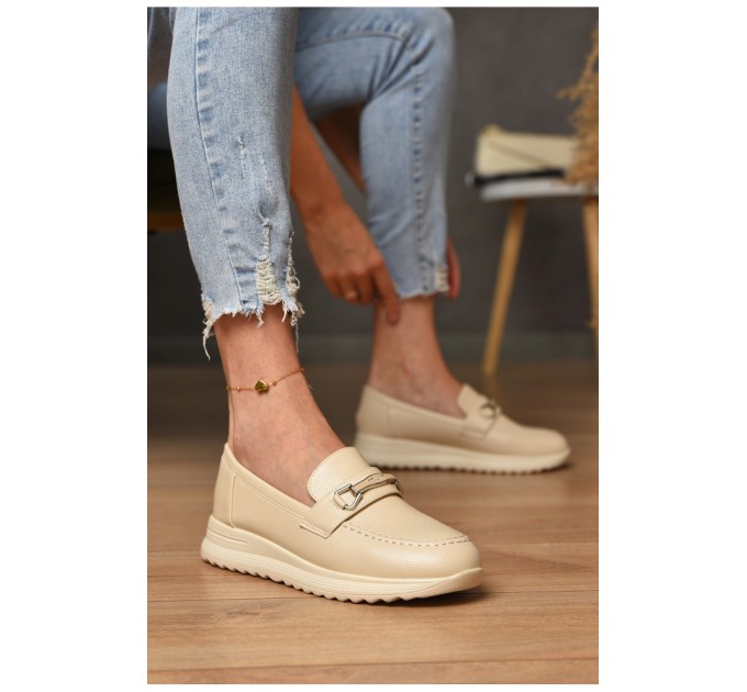 Лофери жіночі бежевого кольору 178045L