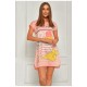 Нічна сорочка жіноча рожевого кольору з малюнком 178139L