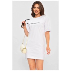 Жіноча туніка з тканини лакоста білого кольору. 178203L