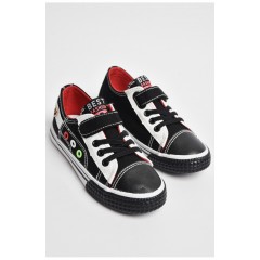 Кеди дитячі чорного кольору текстиль 178442L