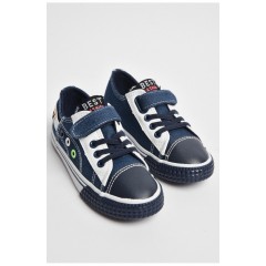 Кеди дитячі синього кольору текстиль 178444L