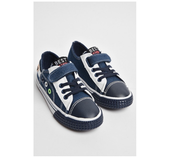 Кеди дитячі синього кольору текстиль 178444L