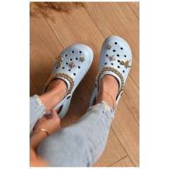 Крокси жіночі блакитного кольору 178540L