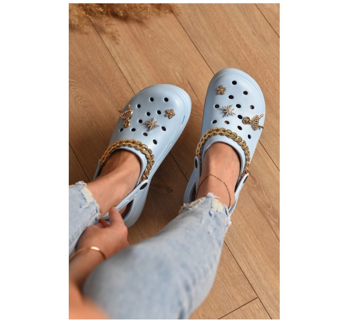 Крокси жіночі блакитного кольору 178540L