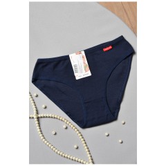 Труси жіночі в рубчик синього кольору 178615L