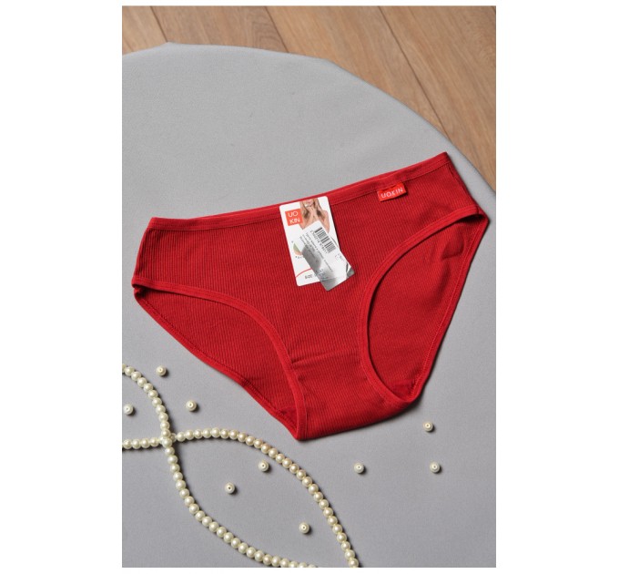 Труси жіночі в рубчик червоного кольору 178617L