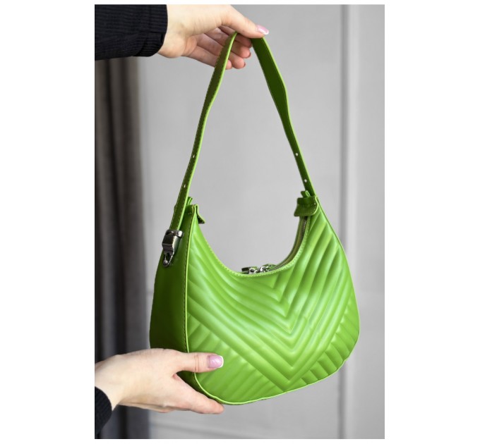 Сумка женская из экокожи зеленого цвета 178702L