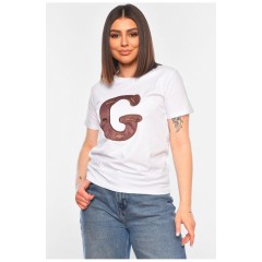 Женская футболка белого цвета 179697L