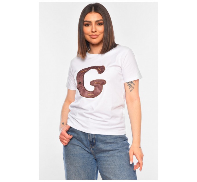 Женская футболка белого цвета 179697L