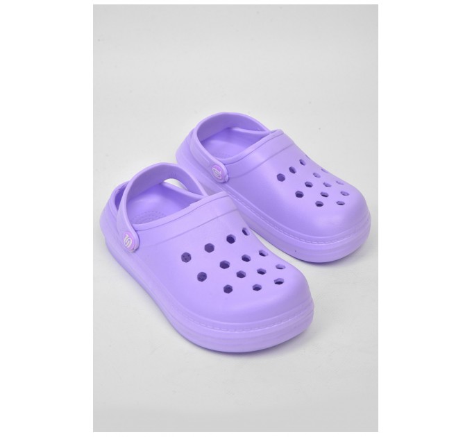 Крокси дитячі для дівчинки бузкового кольору 179837L