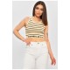 Топ-майка в рубчик женская молочного цвета 179900L Топ-майка в рубчик женская молочного цвета 179900L