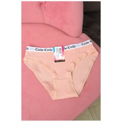 Труси жіночі у рубчик пудрового кольору 180904L