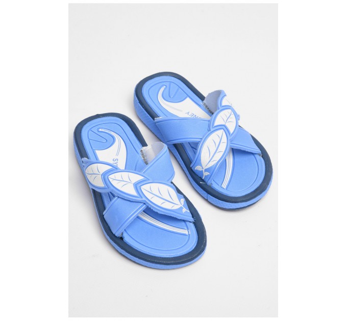 Шльопанці дитячі для дівчинки темно-синього кольору 181221L