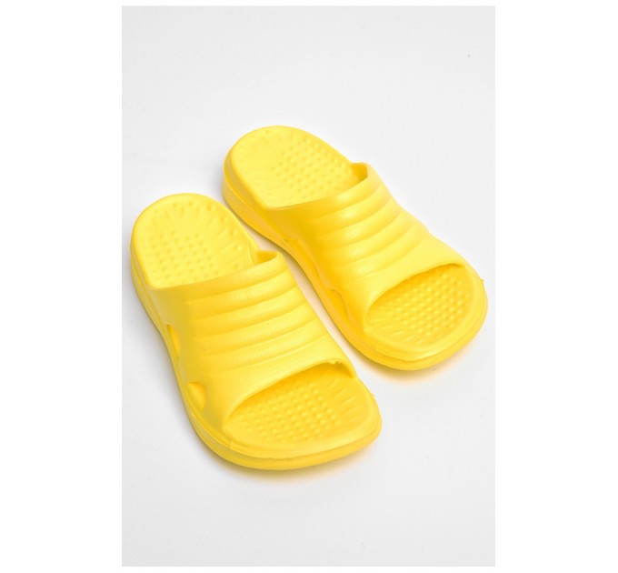 Шльопанці дитячі для дівчинки піна жовтого кольору 181301L