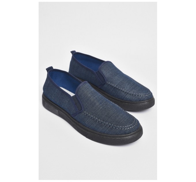 Мужские слипоны темно-синего цвета 181800L