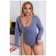 Боді жіноче однотонне сірого кольору 181937L